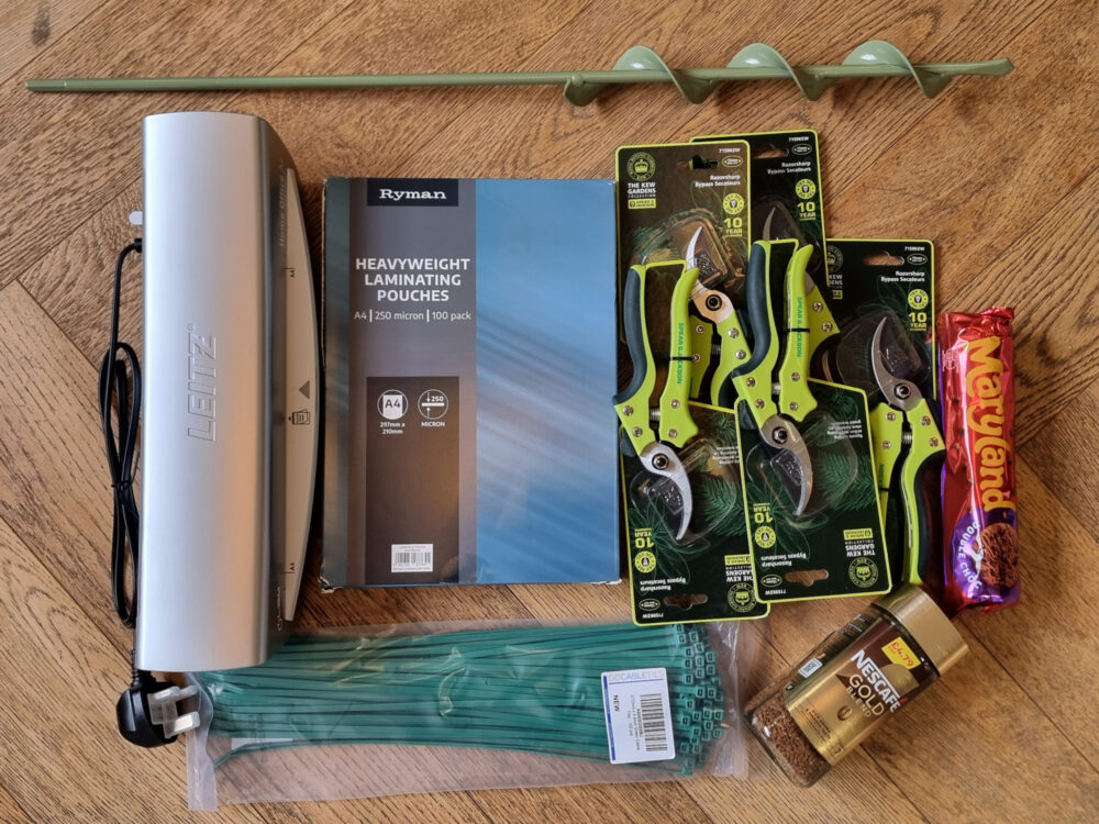 Tools and refreshments purchased with Community Ward Funding in spring 2026