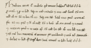 Entry in The Doomsday Book for Higham Hill (aka Hecham)